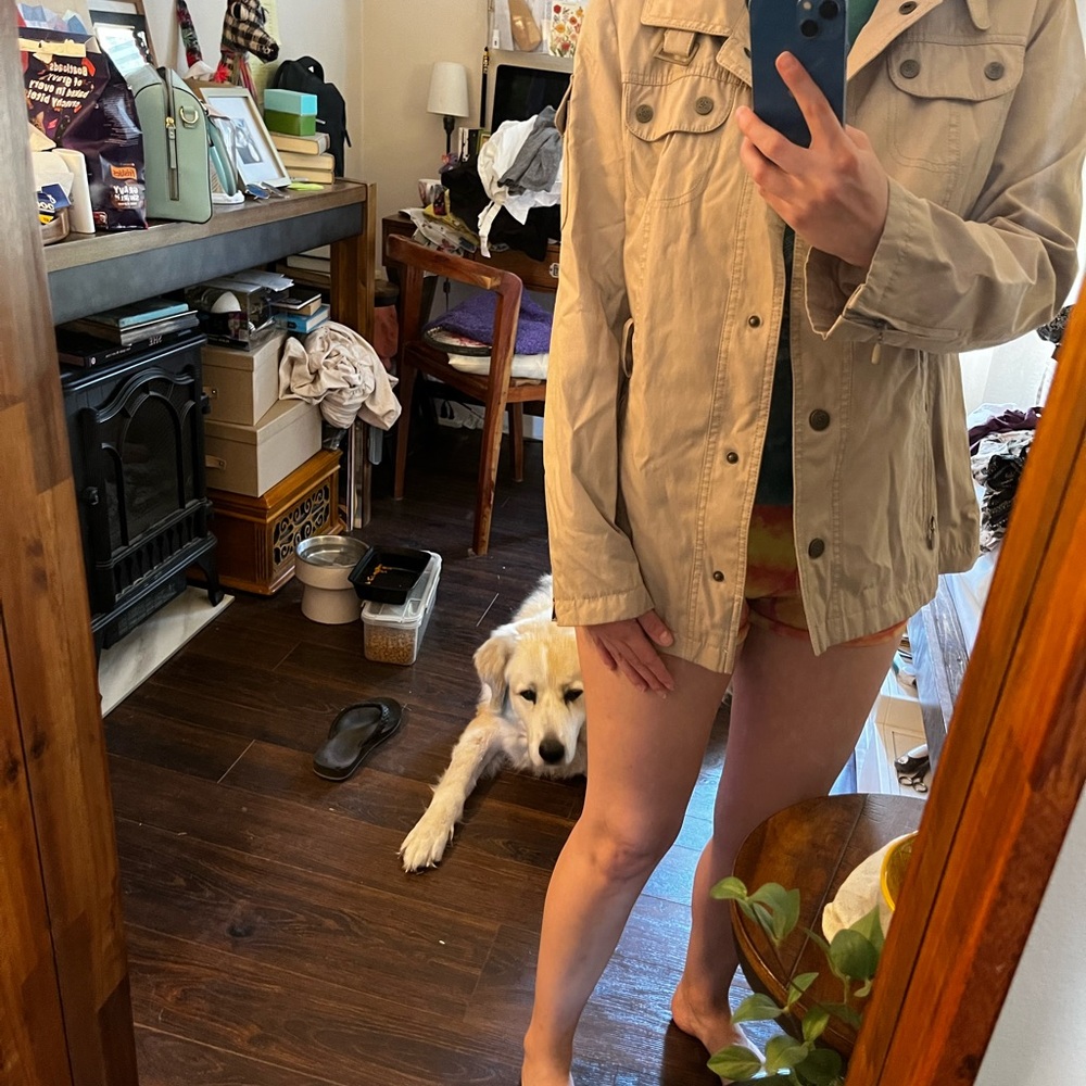 Beige Button-Up Jacket